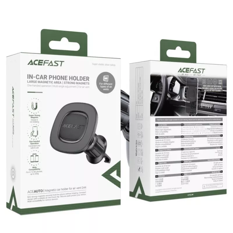 Acefast D44 supporto magnetico per auto per bocchette dell'aria nero