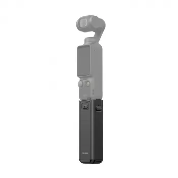 TELESIN Impugnatura con batteria 5000mAh power bank per DJI Osmo Pocket 3 / 4, USB-C, Nero