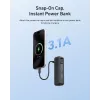 TELESIN Impugnatura con batteria 5000mAh power bank per DJI Osmo Pocket 3 / 4, USB-C, Nero