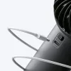 JISULIFE Ventilatore portatile 4 Nero - Mini ventilatore USB ricaricabile con 3 velocità, design pieghevole