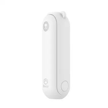 JISULIFE Ventilatore portatile 8 Bianco USB con power bank 2000mAh e torcia