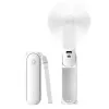 JISULIFE Ventilatore portatile 8 Bianco USB con power bank 2000mAh e torcia