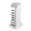 Caricabatterie USB Dudao 5x con cavo di rete EU integrato bianco (A5EU)