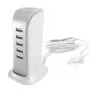 Caricabatterie USB Dudao 5x con cavo di rete EU integrato bianco (A5EU)