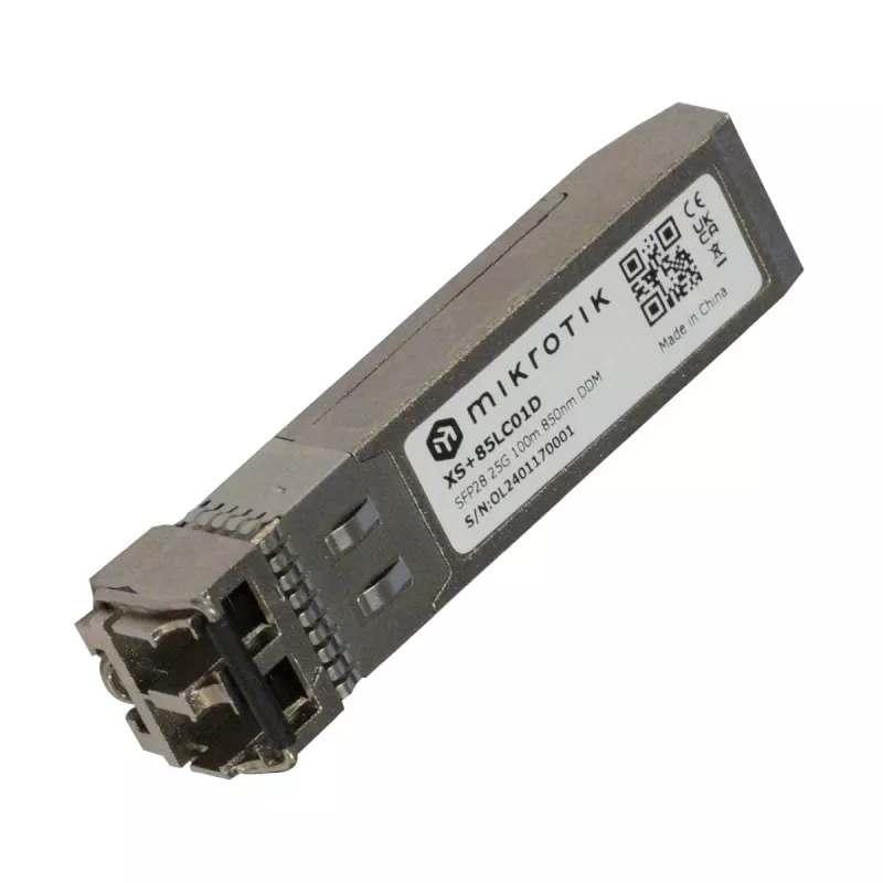 MikroTik XS+85LC01D modulo ricetrasmettitore SFP+ 10GbE 850nm 300m fibra multimodale LC duplex
