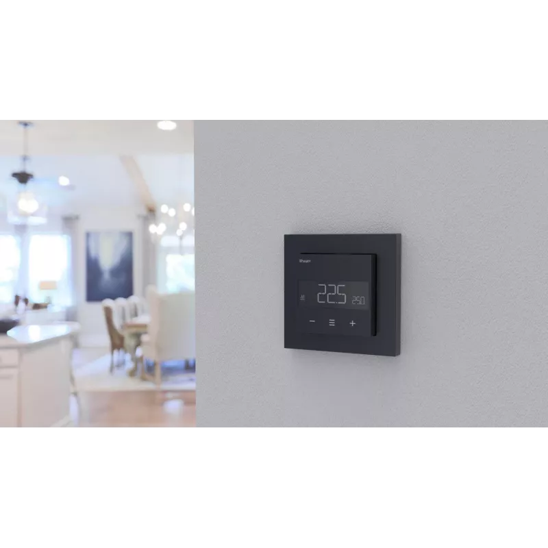 HEATIT WiFi6 Black Matt Termostato Wi-Fi 3600W 16A