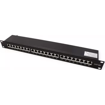 VALUE patch panel 19 pollici Cat6A/Class EA 24 porte schermato nero