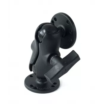 RAM MOUNTS braccio a doppio snodo corto C Size con 2 basi rotonde da 2,5 pollici