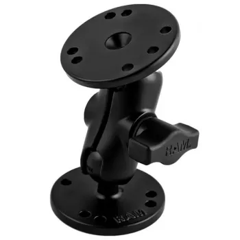 RAM MOUNTS braccio di montaggio corto B-Size + 2 basi rotonde B-Size 1.0 Ball da 2.5