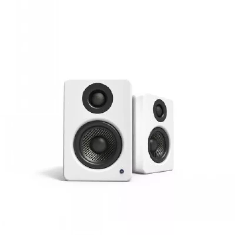 KANTO AUDIO YU2MW-CG diffusori attivi da scaffale con USB-DAC e AUX da 3,5 mm - bianco opaco (incl. cavo di alimentazione Type-C e G)