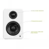 KANTO AUDIO YU2MW-CG diffusori attivi da scaffale con USB-DAC e AUX da 3,5 mm - bianco opaco (incl. cavo di alimentazione Type-C e G)