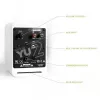 KANTO AUDIO YU2MW-CG diffusori attivi da scaffale con USB-DAC e AUX da 3,5 mm - bianco opaco (incl. cavo di alimentazione Type-C e G)