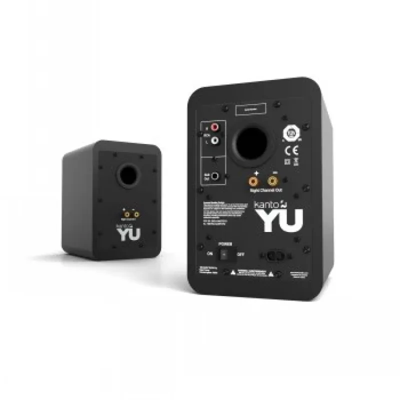 KANTO AUDIO YU-CG diffusori attivi da scaffale con Bluetooth e ingresso RCA - nero vinile (incl. cavo di alimentazione Type-C e G)