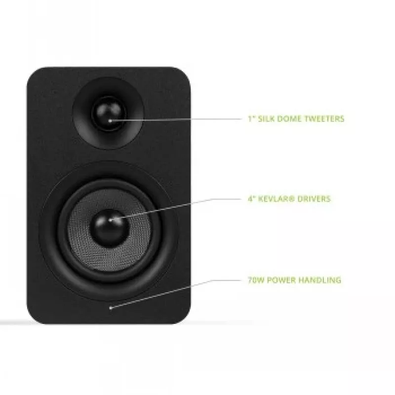 KANTO AUDIO YUP4 diffusori passivi da scaffale - nero (coppia)