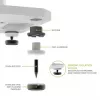 KANTO AUDIO 26 supporti per diffusori alti riempibili con piedini isolanti - bianco (coppia)