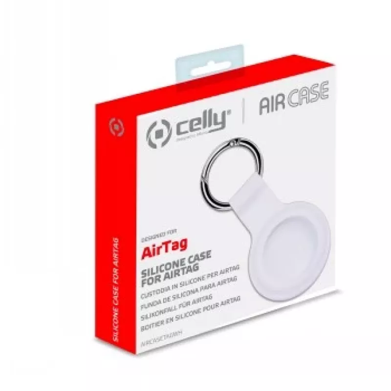 CELLY AIRCASETAG - custodia in silicone per AirTag - bianco