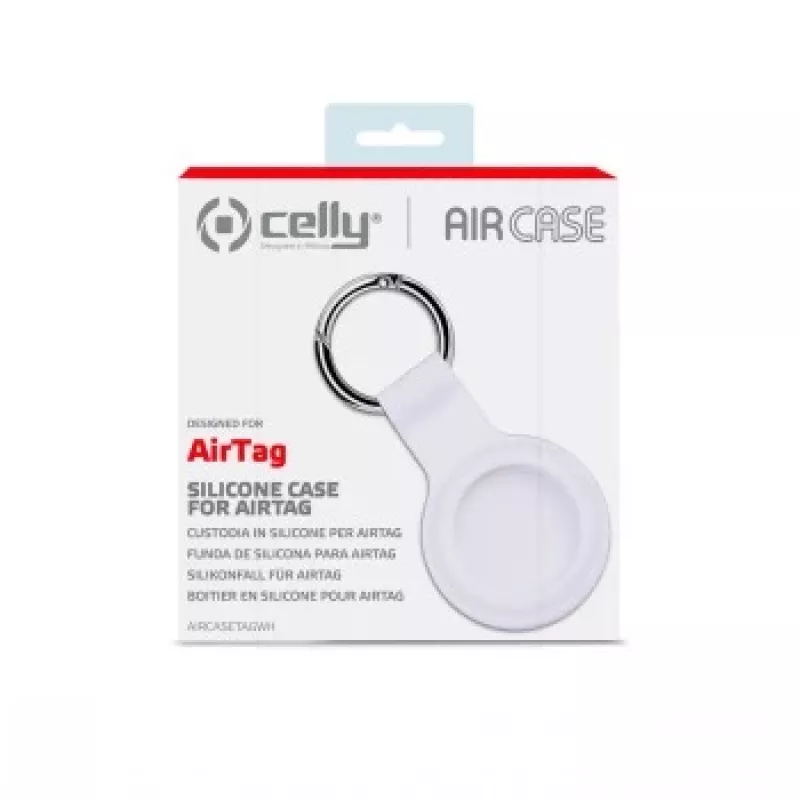 CELLY AIRCASETAG - custodia in silicone per AirTag - bianco