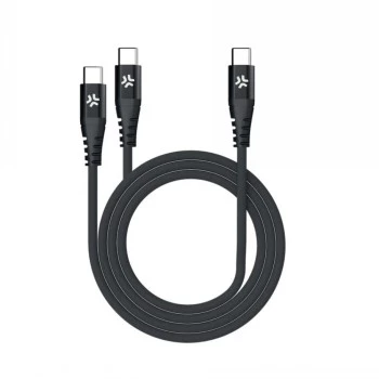 CELLY cavo USB-C a 2 USB-C 100W Power Delivery