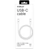 CELLY USBCUSBCCOTT - cavo USB-C a USB-C in tessuto di cotone bianco (Power Delivery)