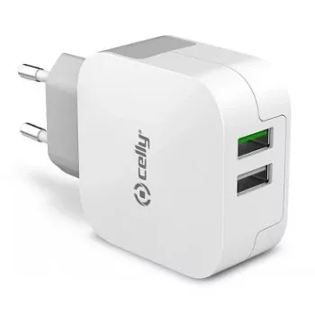 CELLY caricabatterie da viaggio Turbo 2USB 3.4A