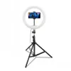 CELLY Ring Professional treppiede con luce - 160 cm, pannello LED ring 10