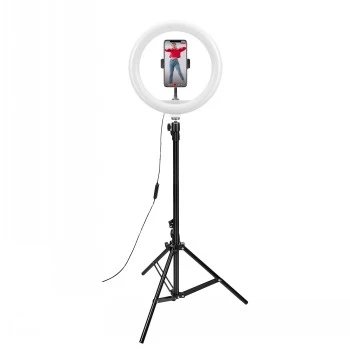 CELLY Ring Professional treppiede con luce - 160 cm, pannello LED ring 10