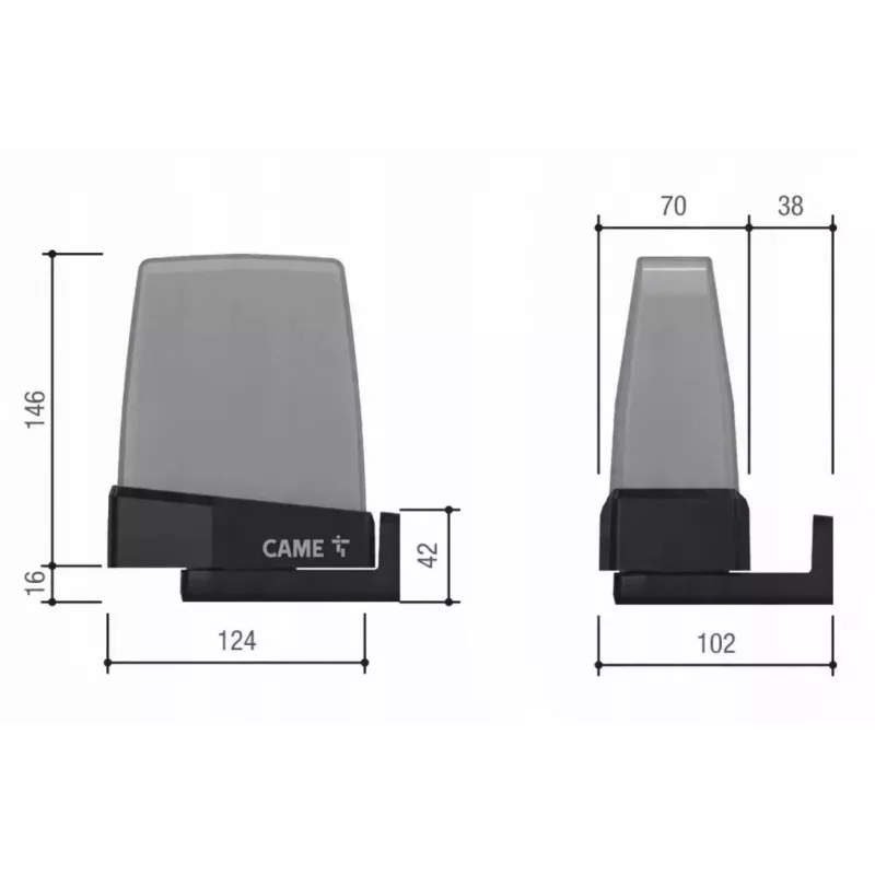 CAME KRX1FXSO lampeggiante LED di segnalazione arancione 24/230V (806LA-0010)