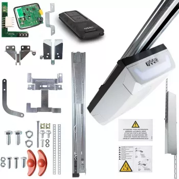 Kit motorizzazione per garage FAAC D600 FDS con guida in due parti e cinghia dentata in Kevlar da 3m