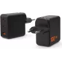 UAG SRGE Charger 100W caricabatterie da parete GaN con 2x USB-C e 1x USB-A, spina EU/UK/US (nero)