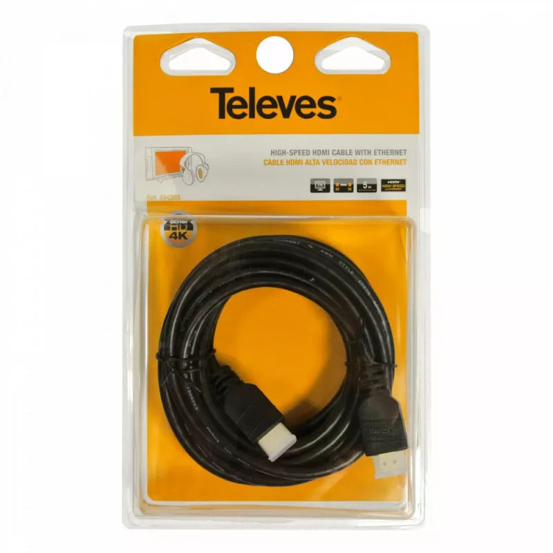 TELEVES cavo HDMI 2.0 5m rif. 494503, 4K