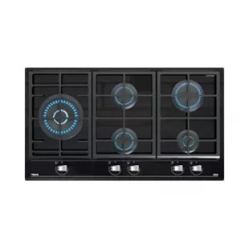 TEKA GZC 95320 XBC BK piano cottura a gas, 5 fuochi, nero, da incasso