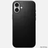 Custodia in pelle Nomad Modern per iPhone 16 Plus - nero