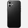 Custodia in pelle Nomad Modern per iPhone 16 Plus - nero