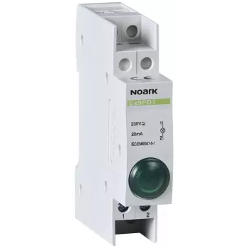 NOARK Ex9PD1g Spia luminosa LED verde 230V AC/DC 22mm incasso IP65