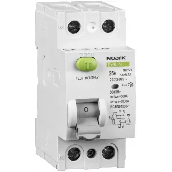 NOARK Ex9L-N 2P 25A 30mA RCCB tipo AC 6kA Interruttore differenziale