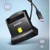 AXAGON CRE-SM4NC lettore di smart card USB-C da scrivania - nero