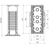 KOPOS KEZ-3_KB scatola di installazione tripla per sistemi di isolamento termico a cappotto, arancione