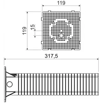 KOPOS MDZ-300_KB piastra di montaggio per sistemi di isolamento termico a cappotto 300x300 mm grigio