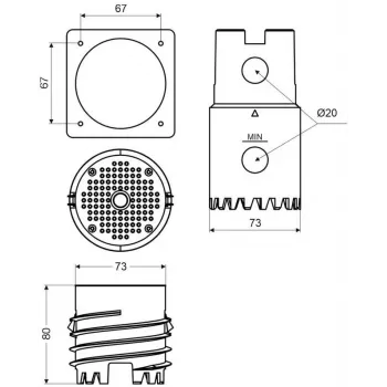 KOPOS MDFZ 80/VDZ_KB scatola di derivazione elettrica IP65 grigio 80 mm