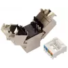 Solarix Cat.6A STP RJ45 keystone jack tool-less nero SXKJ-10G-STP-BK-SA