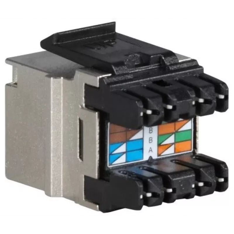 SOLARIX Cat.6 STP FTP RJ45 modulo keystone tool-less argento