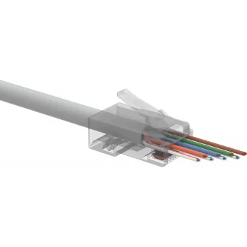 SOLARIX RJ45 Cat.5e UTP connettore pass-through SXRJ45-5E-UTP-EASY (100 pz.)