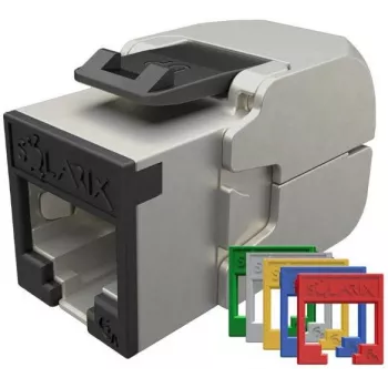 Solarix Cat.6A STP RJ45 keystone jack tool-less SXKJ-10G-STP-RAL-SA