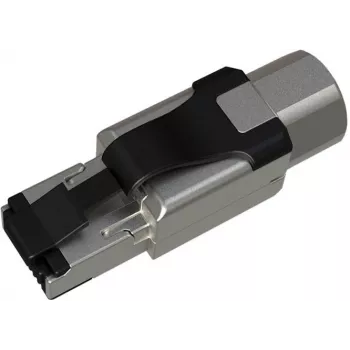 SOLARIX connettore industriale RJ45 Cat.6A STP tool-less, 1 pz., nero/argento