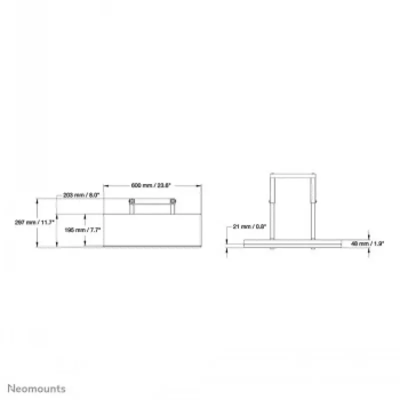 NewStar ripiano per tastiera per PLASMA-M2500/W2500 Serie - nero