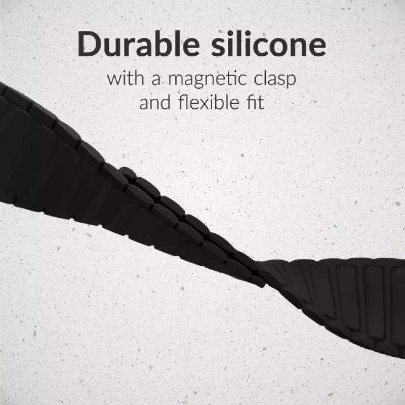 Mobilize cinturino in silicone - magnetico - per Apple 42/44/45/49mm - nero