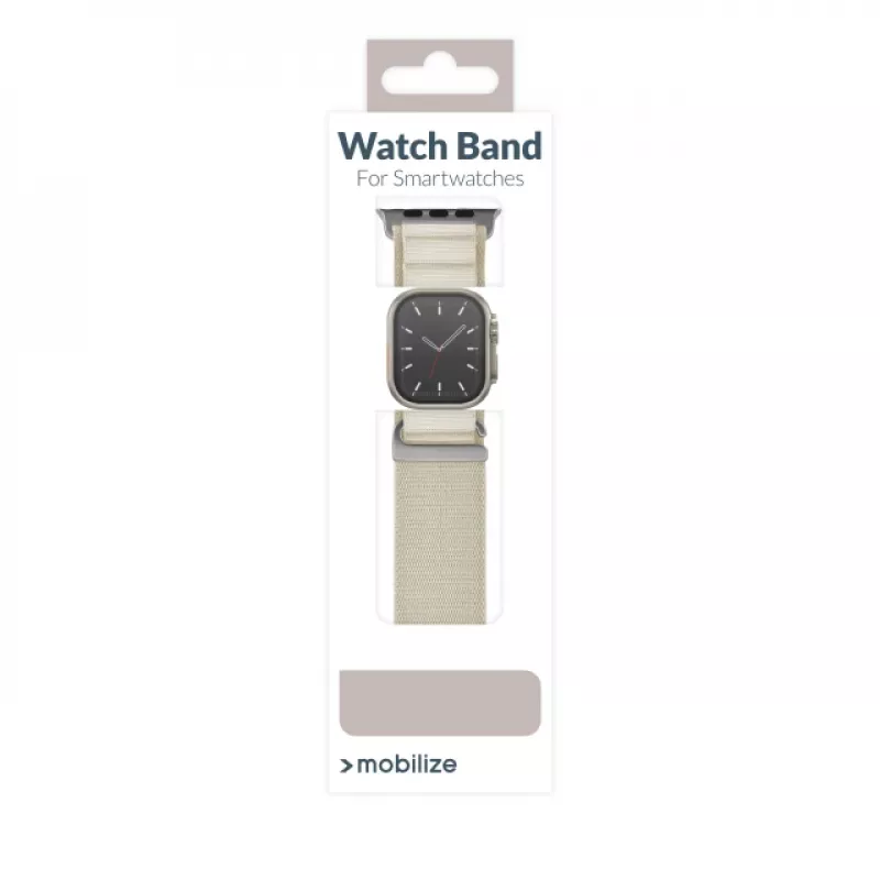 Mobilize cinturino in nylon per Watch - Alpine - connettore in titanio - per Apple 38/40/41mm - Starlight