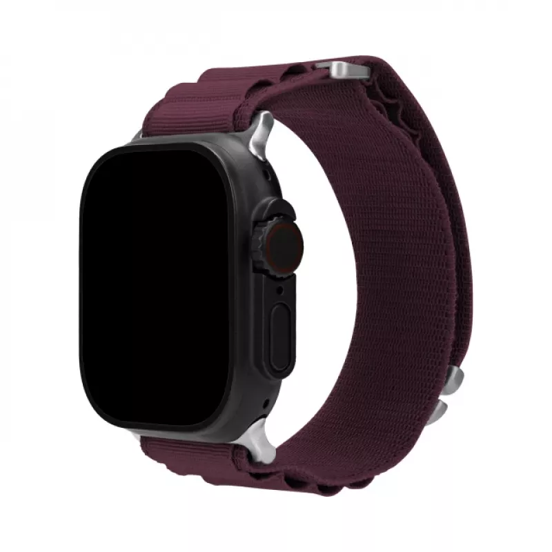Mobilize cinturino in nylon per Watch - Alpine - connettore in titanio - per Apple 38/40/41mm - Bordeaux