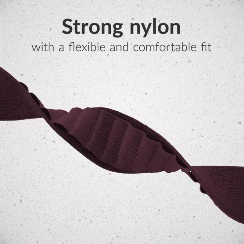 Mobilize cinturino in nylon per Watch - Alpine - connettore in titanio - per Apple 38/40/41mm - Bordeaux