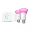 Philips Hue White and Color Ambiance Starter Set E27 2x lampadine + Bridge + interruttore dimmer